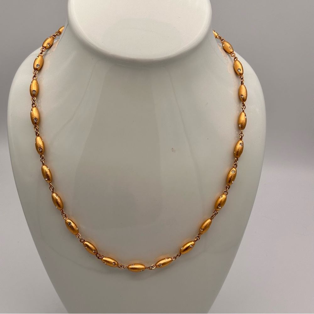 Vintage Gold Plated & Crystal Necklace
